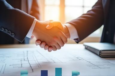 Image representing partnership or collaboration, perhaps a shared workspace