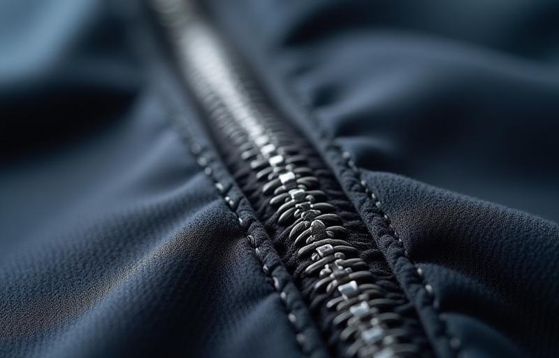 Close-up view of detailed and precise stitching on sportswear fabric