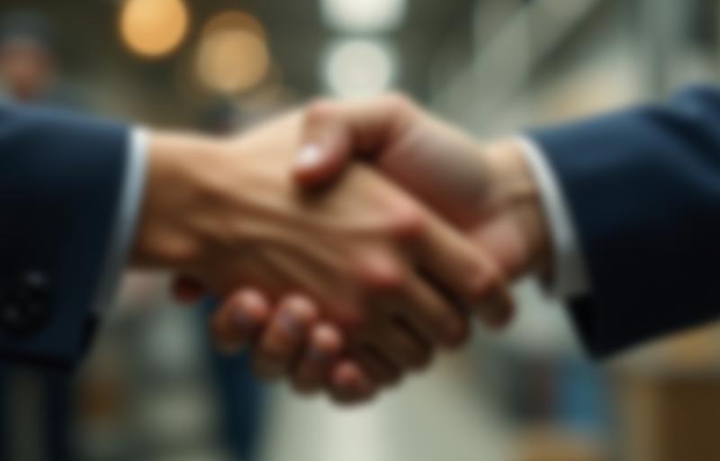 Image of two hands shaking, symbolizing partnership and community building